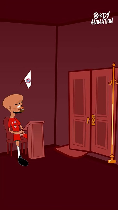 就這么短？外網(wǎng)動畫惡搞：杰克遜去慕尼黑在孔帕尼面前轉(zhuǎn)了一圈！